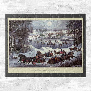 Oud Kerstmis, Central Park in de Winter Legpuzzel