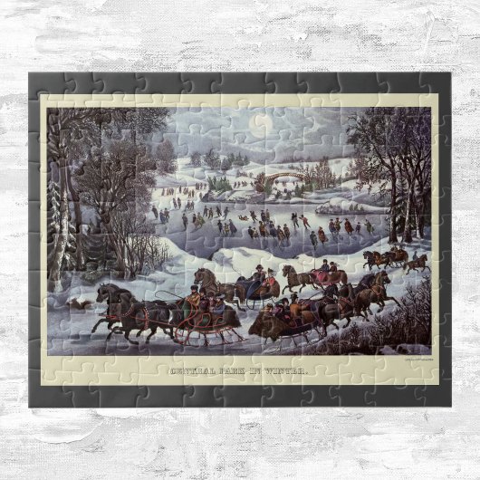 Oud Kerstmis, Central Park in de Winter Legpuzzel