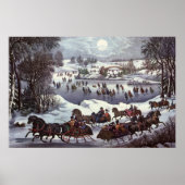 Oud Kerstmis, Central Park in de Winter Poster (Voorkant)