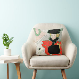 Oud Kerstmis Elegante Victoriaanse Dame in het Roo Kussen