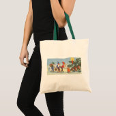 Oud Kerstmis, elfen in het besneeuwde woud winter Tote Bag (Voorkant (product))