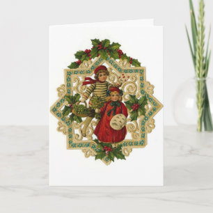 Oud Kerstmis en Nieuwjaar Feestdagen Kaart