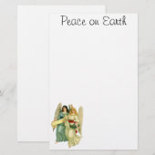 Oud Kerstmis, Engelachtige Victoriaanse Engelen Briefpapier (Voorkant / Achterkant)