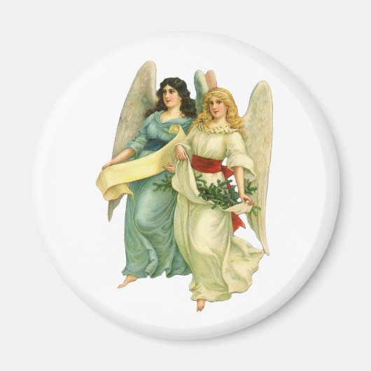 Oud Kerstmis, engelachtige Victoriaanse engelen Magneet (Voorkant)