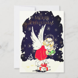Oud Kerstmis Feestdagenkaart