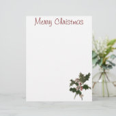 Oud Kerstmis, groene hulstplant met bessen (Staand voorkant)