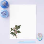 Oud Kerstmis, groene hulstplant met bessen Flyer (Enkel)