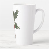 Oud Kerstmis, groene hulstplant met bessen Latte Mok (Rechts)