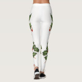 Oud Kerstmis, Hulstplant met Rode Bessen Leggings (Achterkant)