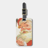 Oud Kerstmis, jolige Kerstman met een geheim Bagagelabel (Voorkant verticaal)