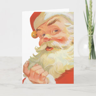 Oud Kerstmis, jolige Kerstman met een geheim Feestdagen Kaart
