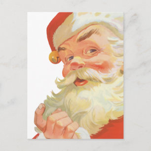 Oud Kerstmis, jolige Kerstman met een geheim Feestdagenkaart