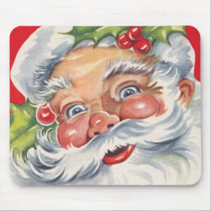 Oud Kerstmis, jolige Kerstman met zijn hoed Muismat