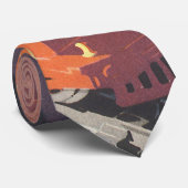 Oud Kerstmis, Jongen speelt met speelgoedtreinen Stropdas (Opgerold)