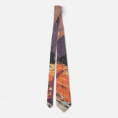 Oud Kerstmis, Jongen speelt met speelgoedtreinen Stropdas (Achterkant)