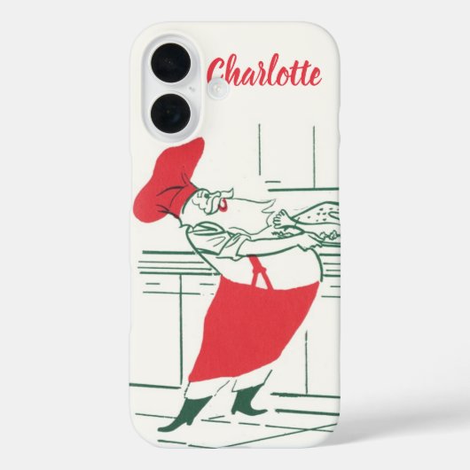 Oud Kerstmis, Kerstman Chef en Kalkoen Case-Mate iPhone Case (Achterkant)