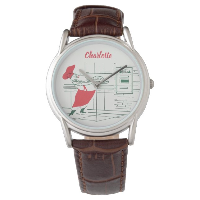 Oud Kerstmis, Kerstman Chef en Kalkoen Horloge (Voorkant)