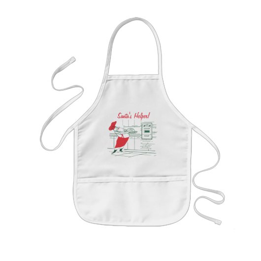 Oud Kerstmis, Kerstman Chef en Kalkoen Kinder Schort (Voorkant)