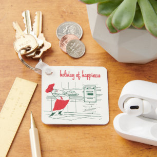 Oud Kerstmis, Kerstman Chef en Kalkoen Sleutelhanger