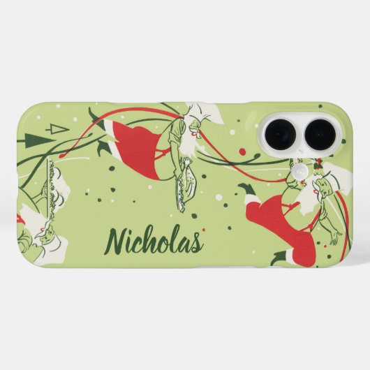 Oud Kerstmis, Kerstman Chef met diner Case-Mate iPhone Case (Achterkant (horizontaal))