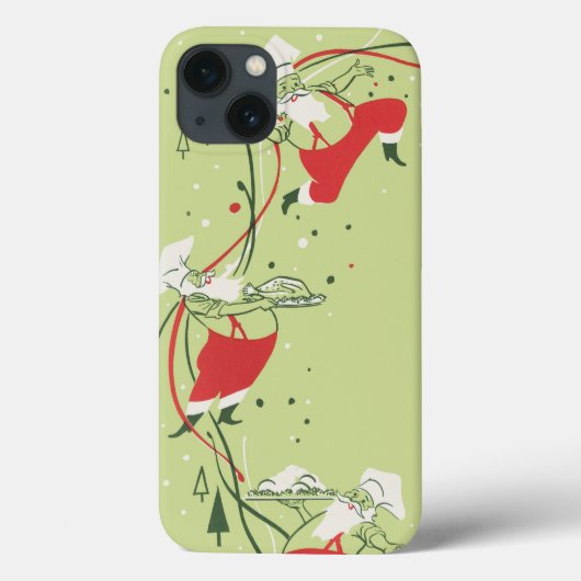 Oud Kerstmis, Kerstman Chef met Diner Case-Mate iPhone Case (Achterkant)
