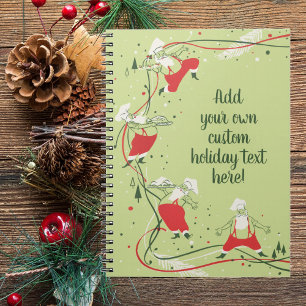 Oud Kerstmis, Kerstman Chef met diner Notitieboek