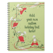Oud Kerstmis, Kerstman Chef met diner Notitieboek (Voorkant)
