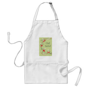 Oud Kerstmis, Kerstman Chef met Diner Standaard Schort