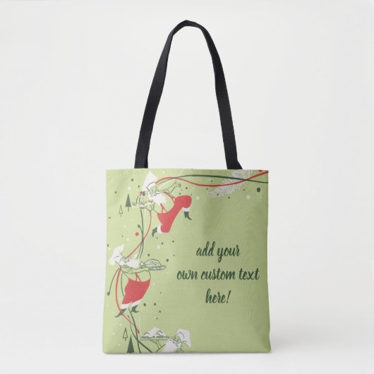 Oud Kerstmis, Kerstman Chef met Diner Tote Bag (Voorkant)