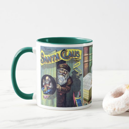 Oud Kerstmis, Kerstman en Zijn Werken Mok (Met donut)