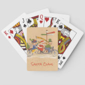 Oud Kerstmis, Kerstman fietst Pokerkaarten (Achterkant)