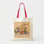 Oud Kerstmis, Kerstman fietst Tote Bag (Voorkant)