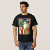 Oud Kerstmis, Kerstman Hert in Bos T-shirt (Voorkant volledig)