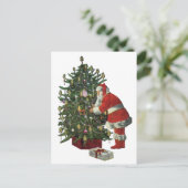 Oud Kerstmis, Kerstman met Cadeaus Feestdagenkaart (Staand voorkant)