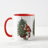 Oud Kerstmis, Kerstman met Cadeaus Mok (Links)
