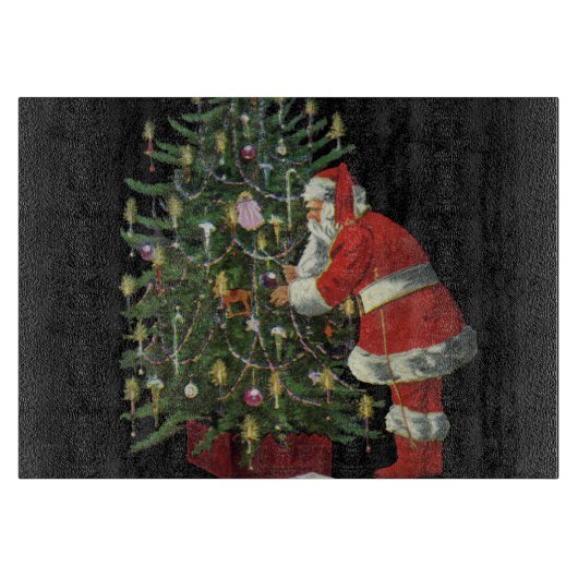 Oud Kerstmis, Kerstman met Cadeaus Snijplank (Voorkant)