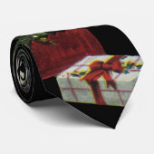 Oud Kerstmis, Kerstman met Cadeaus Stropdas (Opgerold)