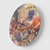 Oud Kerstmis, kerstman met elfen werkplaats Grote Klok (Hoek)