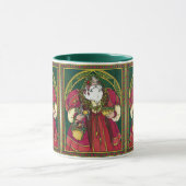 Oud Kerstmis, Kerstman met Hulstblaadjes Mok (Midden)