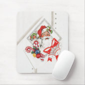 Oud Kerstmis, Kerstman met Kerststokken Muismat (Met muis)