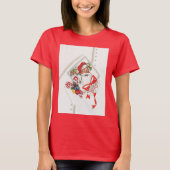 Oud Kerstmis, Kerstman met Kerststokken T-shirt (Voorkant)