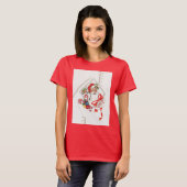 Oud Kerstmis, Kerstman met Kerststokken T-shirt (Voorkant volledig)