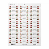 Oud Kerstmis, Kerstman met Verrekijker Etiket (Full Sheet)