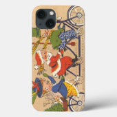 Oud Kerstmis, Kerstman rijdt op een fiets Case-Mate iPhone Case (Achterkant)