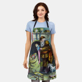 Oud Kerstmis, Kerstman Sokken met Speelgoed Schort (Gedragen)