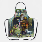 Oud Kerstmis, Kerstman Sokken met Speelgoed Schort (Voorkant)