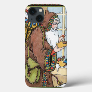 Oud Kerstmis, Kerstman Speeltjes Klompen Schoenen iPhone 13 Hoesje