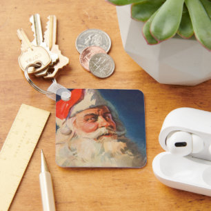 Oud Kerstmis, Kerstman Stoute Nette Lijst Sleutelhanger