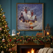 Oud Kerstmis, Kerstman Werkplaats Noordpool Poster