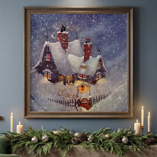 Oud Kerstmis, Kerstman Werkplaats Noordpool Poster